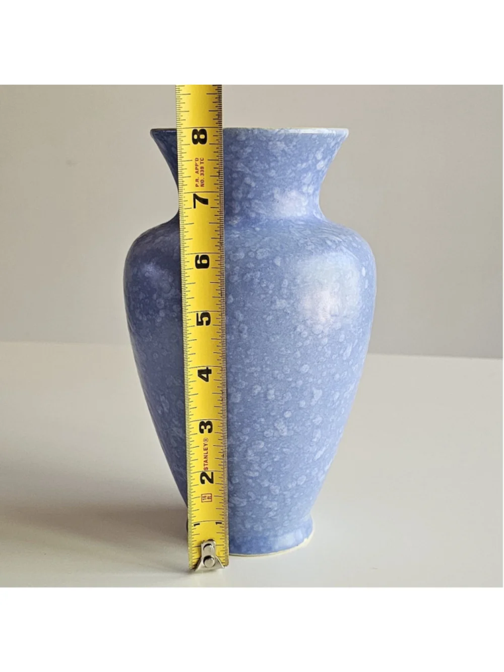 Dumler & Breiden 1250-20 West Germany Art Pottery Vase Blue Speckle Yellow MCM